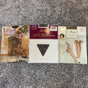 Vintage Pantyhose Sears Clingalon Hugalon & Hanes Silk Reflections Sz AB/B